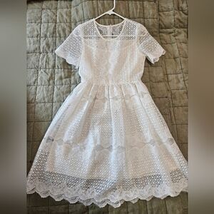 Chicwish White Lace Detail Dress